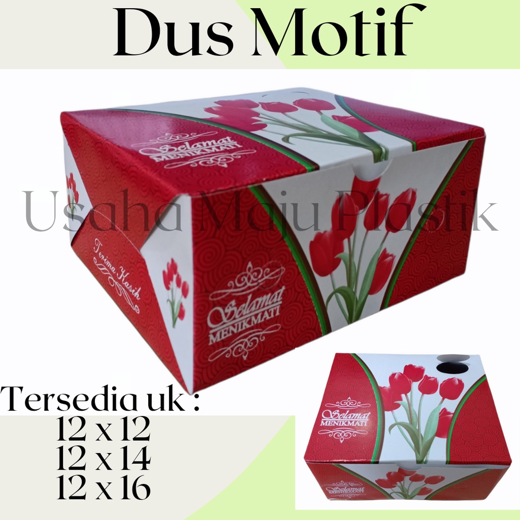 100lbr Box Snack Motif 12x12 12x14 12x16 Dus Kotak Kue Roti Polos 12 x 12 12 x 14 12 x 16 Kardus put