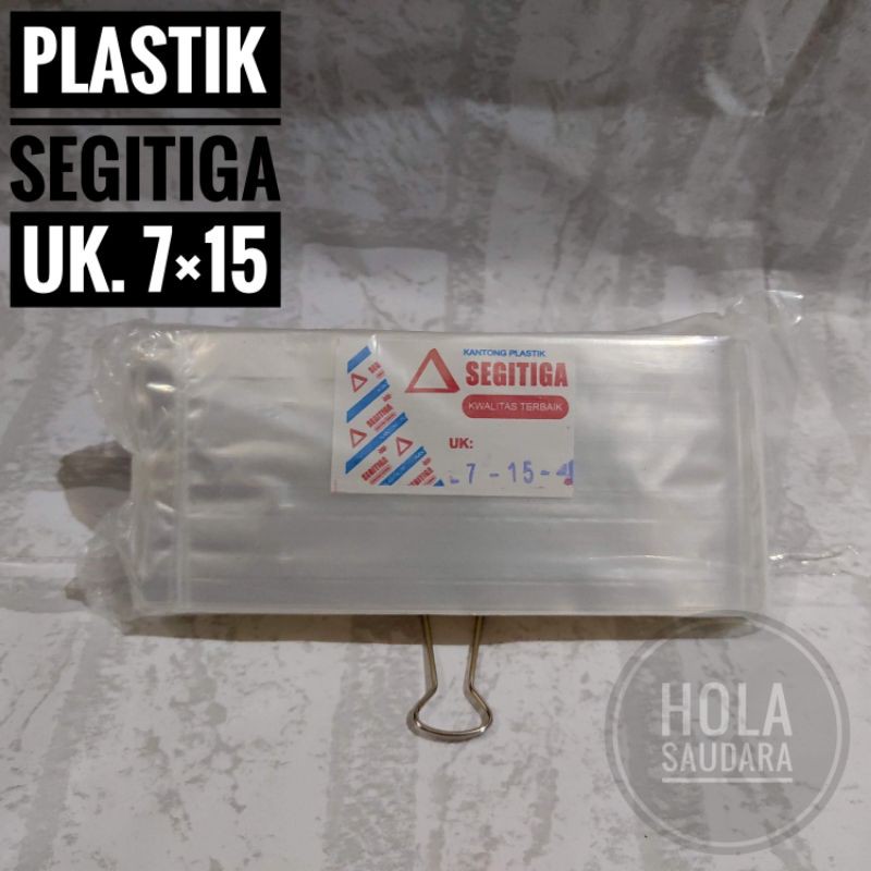 

PLASTIK PP SEGITIGA/PLASTIK BENING UK. 7×12