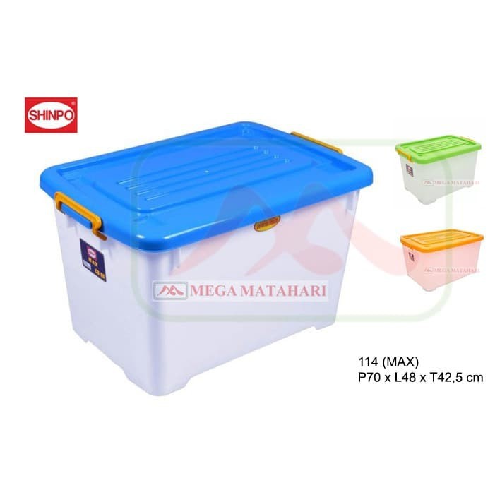 Jual Container Box Max 114 Cb95 Shinpo Dengan Roda Shopee Indonesia 0335