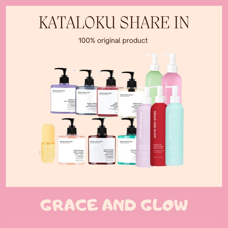 KATALOKU SHARE IN JAR GRACE AND GLOW SERIES Shampoo Body Wash Serum Hair Mist Original BPOM Termurah