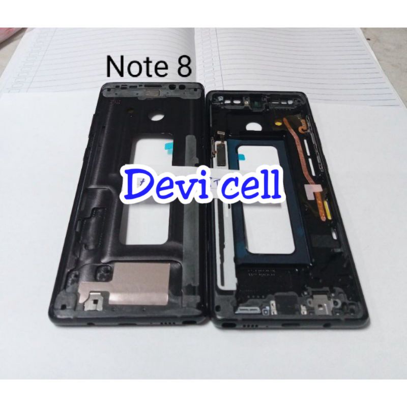 FRAME LCD BAZEL BEZEL SAMSUNG NOTE 8 N950 / TULANG TENGAH TATAKAN DUDUKAN MESIN BESEL SAMPING ORI