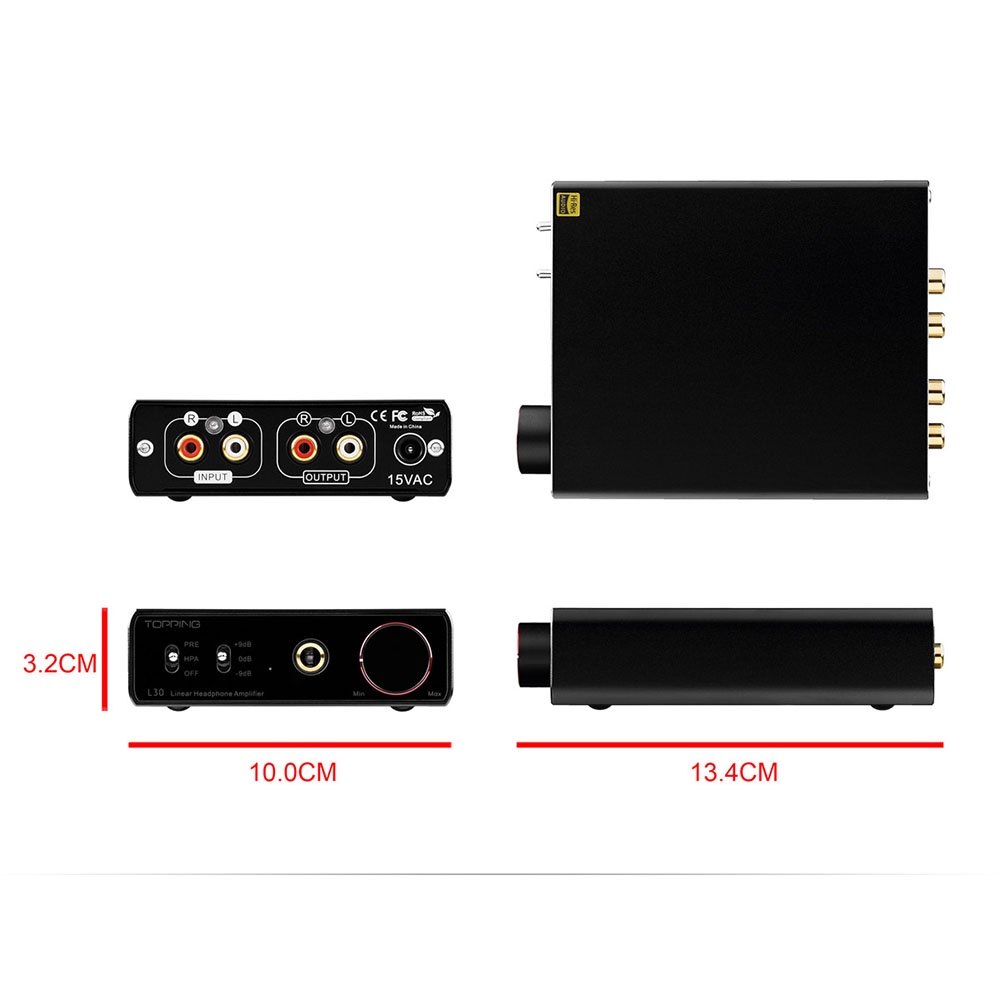 Topping L30 Headphone Amplifier Ultra Low Noise - Black