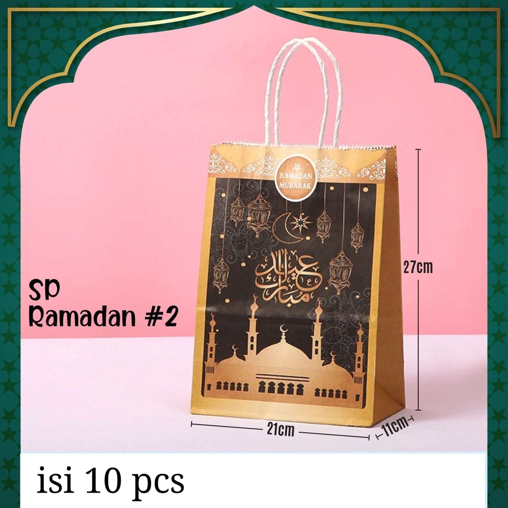

Paper bag Idul fitri coklat isi 10 pcs