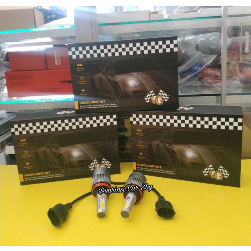 Headlamp Lampu Utama LED H4 Nyala Putih 6000K