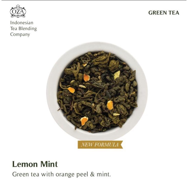 

OZA Tea - Lemon Mint | Artisan Tea - Green Tea | Specialty Grade | Teh Premium | 40 gram (20 cups)