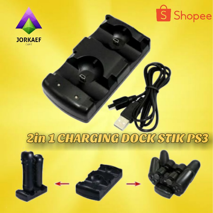 2 IN 1 CHARGING DOCK STIK STICK PS3 2IN1