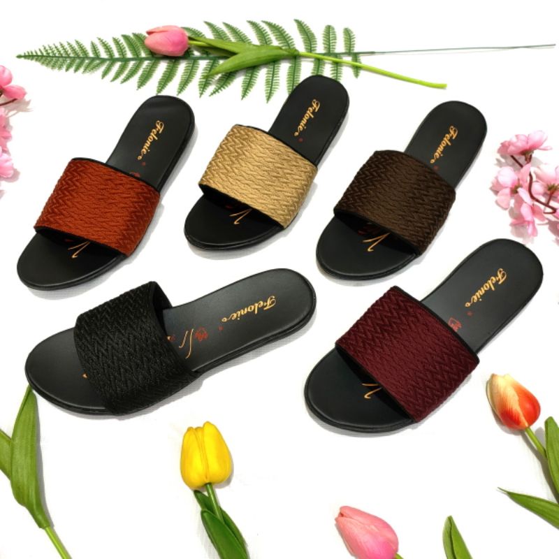 Sandal wanita murah terbaru Felonie DH 03 rajut kekinian trendy keren elegan murah