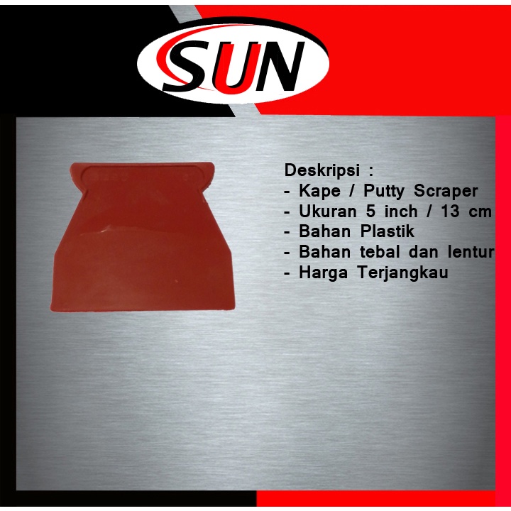 Kape Plastik Pvc 5 Inch Merah Putty Scraper Rakel Skrap Sekrap