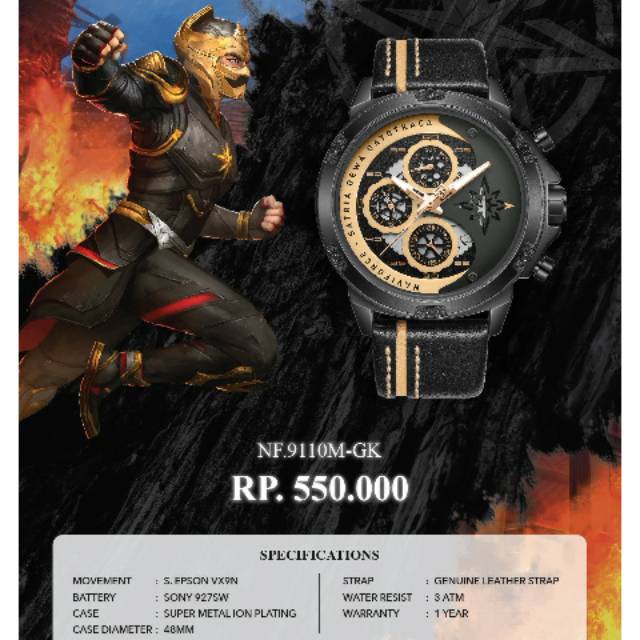 IDY - Jam NAVIFORCE NF.9110M-GK 100%original