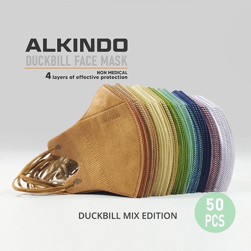 MASKER ALKINDO DUCKBILL WARNA WARNI (50PCS)