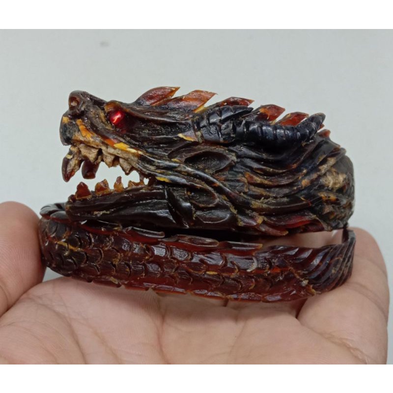 GELANG AKAR BAHAR MERAH UKIR NAGA