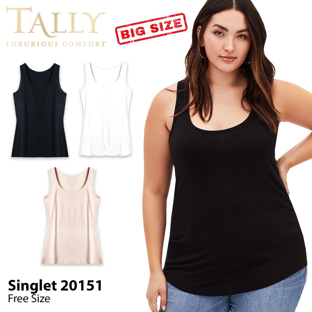 TALLY JUMBO 20151 Singlet Tank top Polos Wanita Nyaman dipakai