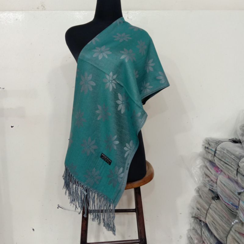 syal pashmina motif daun || syal || scarf || selendang || shawl || pashmina || fashion wanita