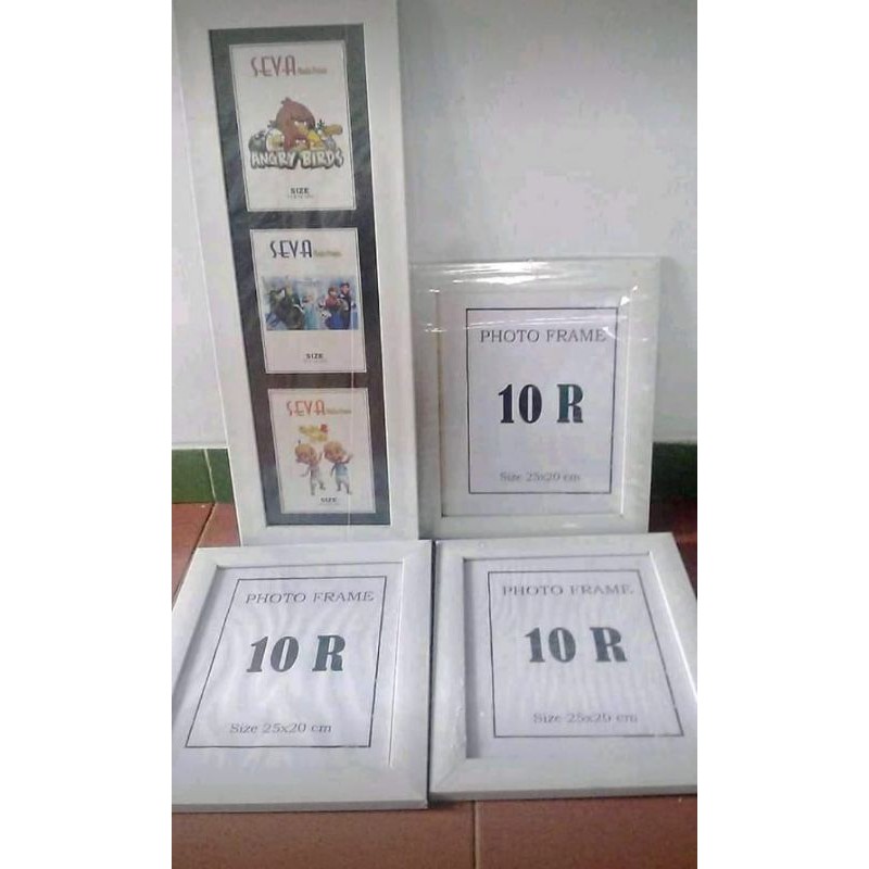 Frame Foto 10R (20x25cm) dan cetak foto murah, free bablewrap. frame minimalis hitam, minimalis puti