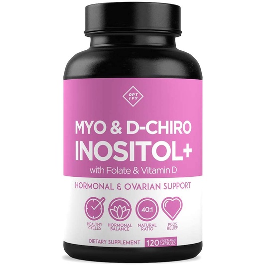 Optify Myo-Inositol & D-Chiro Inositol Plus Folate & Vitamin D PCOS 120 VegCaps