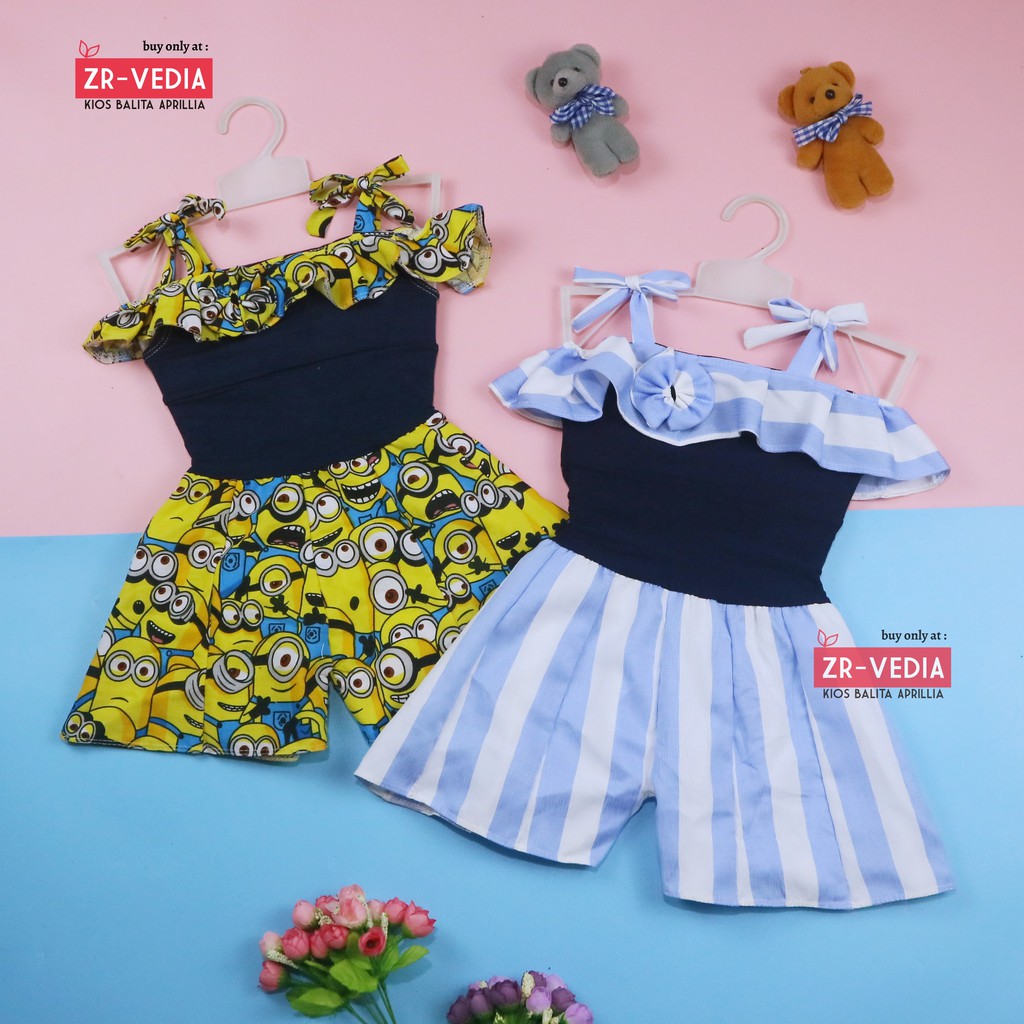 Jumpsuit Sweety uk Bayi 3-12 Bulan / Baju Anak Perempuan Adem Born Import Overall Kensi Baby Cewek