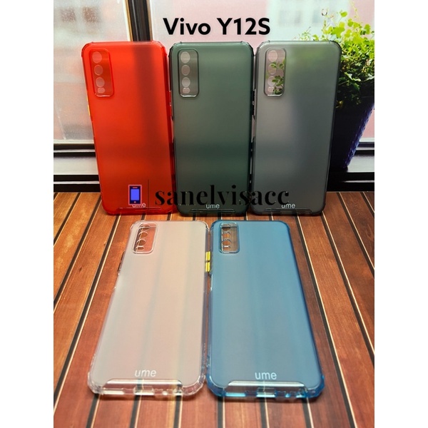 Case Vivo Y12S , Casing Vivo Y12S Soft Case Ume Matte Rainbow
