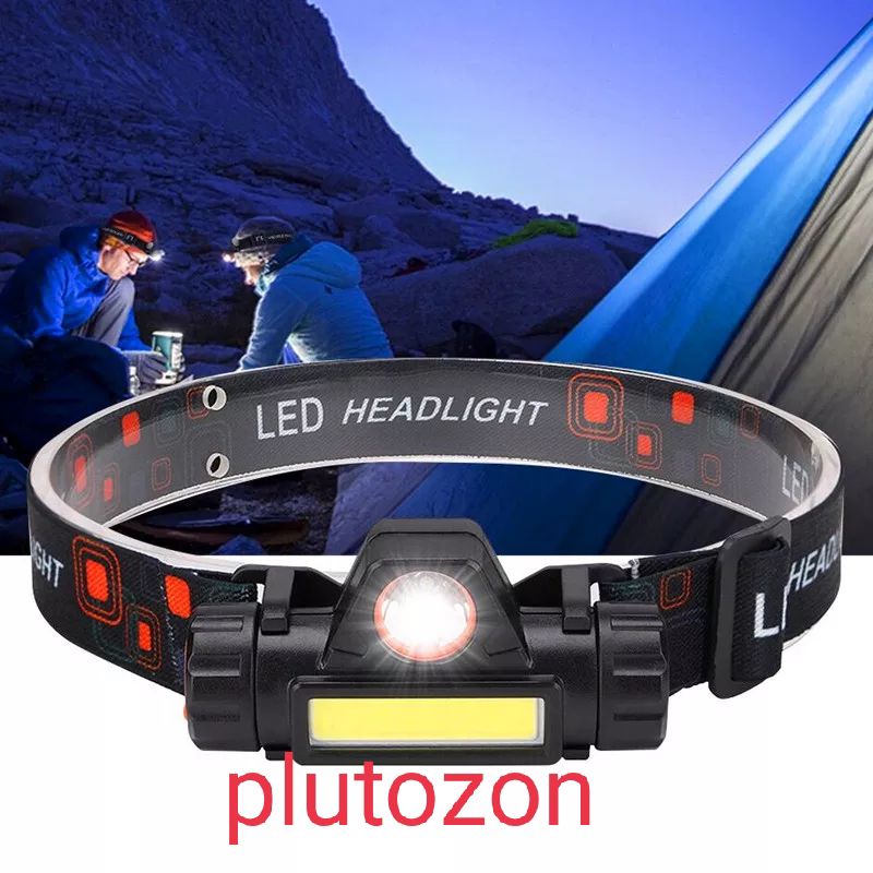 HEADLAMP Senter Kepala Led Cree dan Lampu COB Super Terang