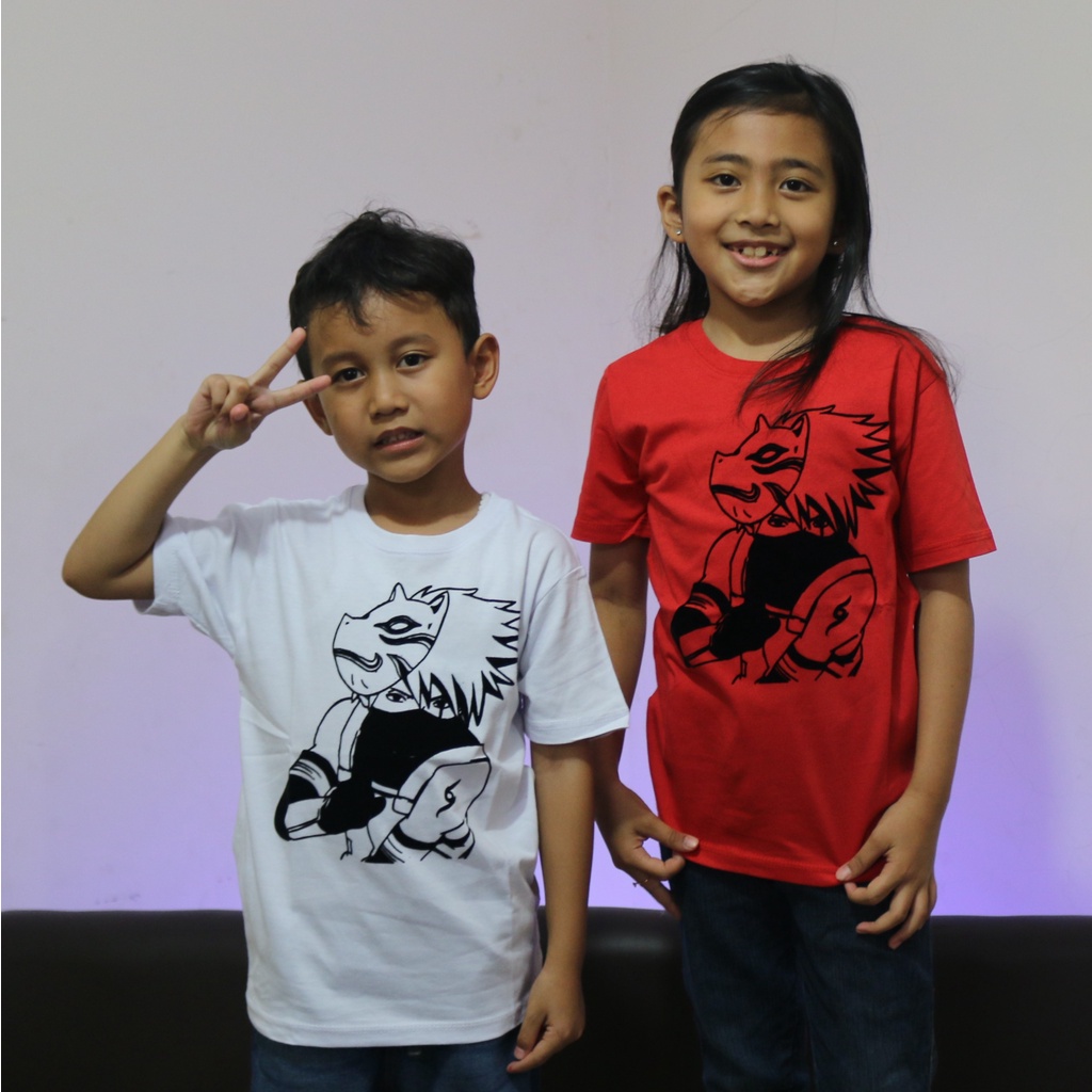 Kaos ANAK KAKASHI ANBU - Baju Fashion Anak Bludru Premium REEDSHARK - Kaos Karakter Anime Keren