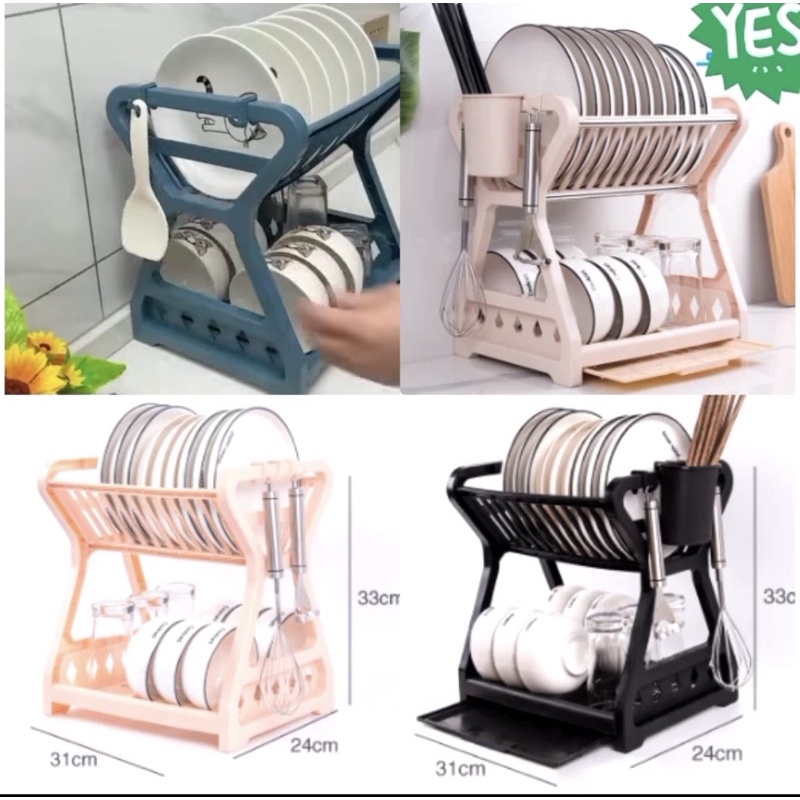 Rak piring / rak piring susun 2