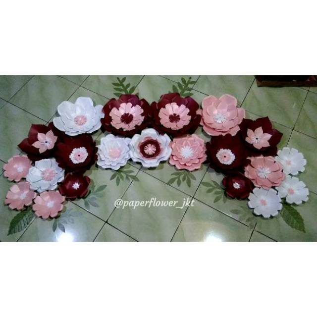 

TERMURAH!! PAPER FLOWER BISA CUSTOME WARNA (PAKET A)