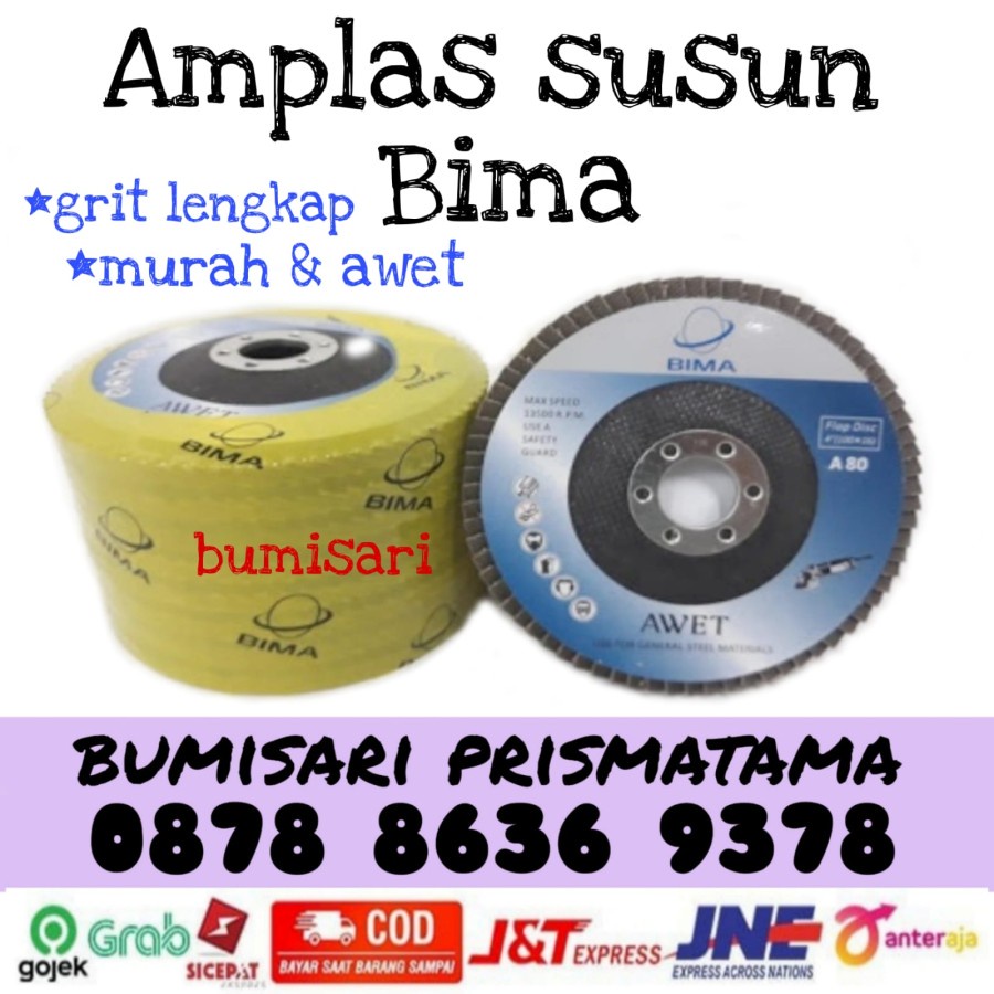 Amplas susun Bima / Flap Disc / gurinda amplas Bima