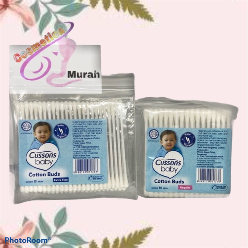 CUSSONS BABY COTTON BUDS REGULER AND EXTRA FINE 50 S - KAPAS STICK MULTIFUNGSI