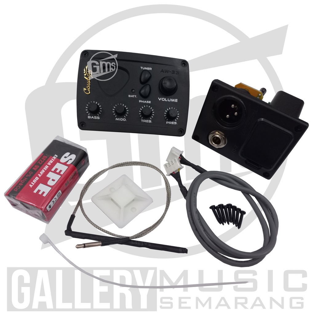 ORIGINAL!!! Preamp Equalizer Tuner Gitar Akustik Elektrik Cowboy AW-33 Import (A46)