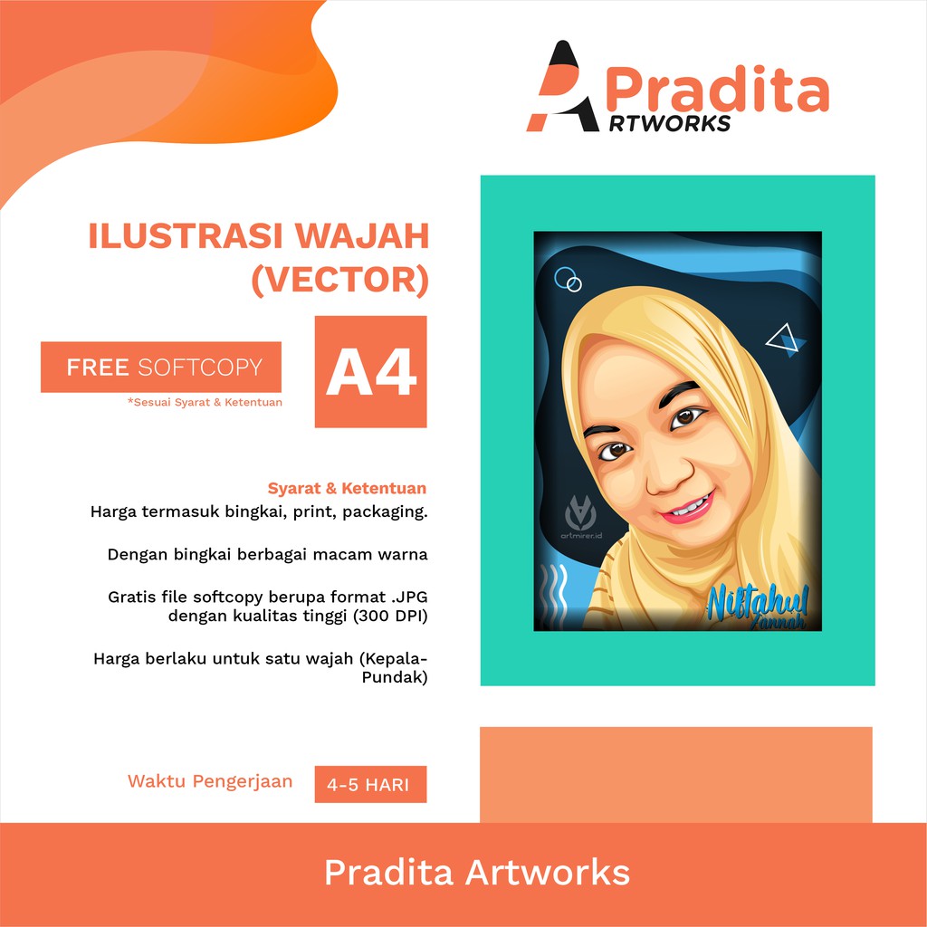 

Kado Spesial | Vector Art (Figura A4) | Ilustrasi vector + Frame