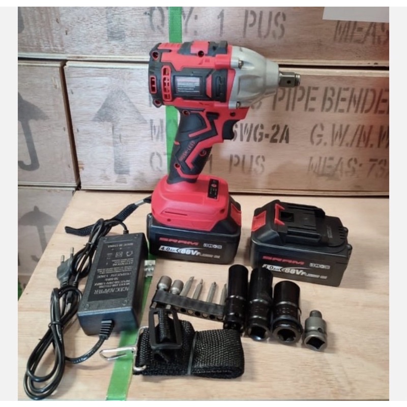 Air Impact Wrench Cordless SRAM Alat Buka Baut Baterai