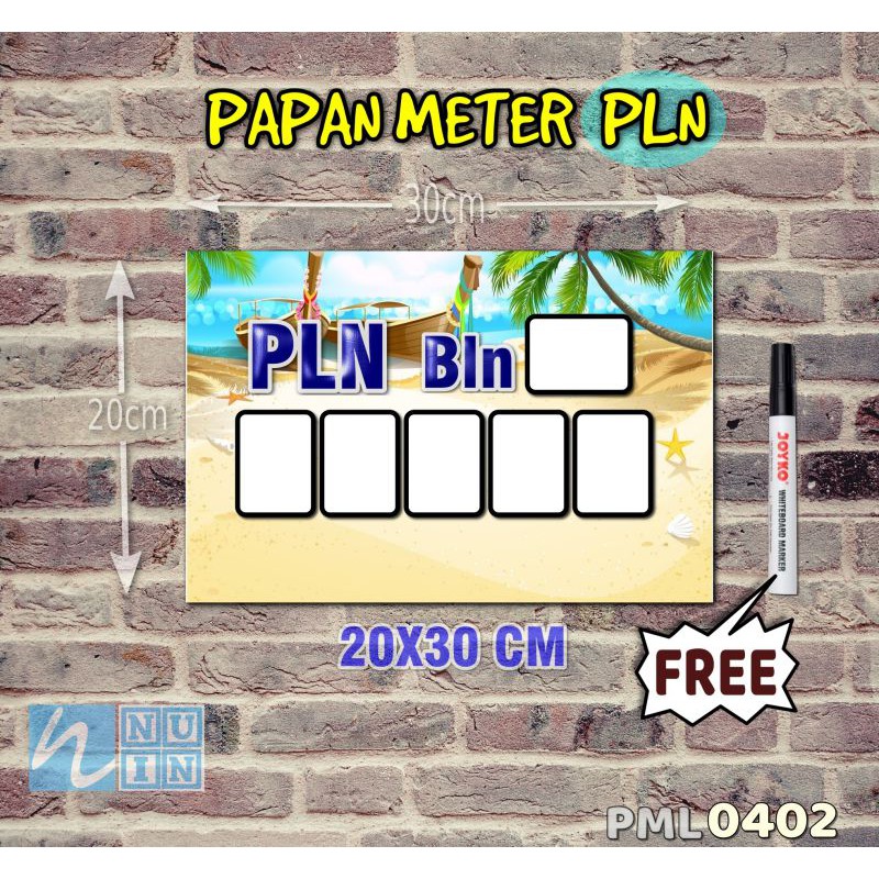 

Nuin Papan Meter Listrik PLN PAM motif Unik - Tropical 02