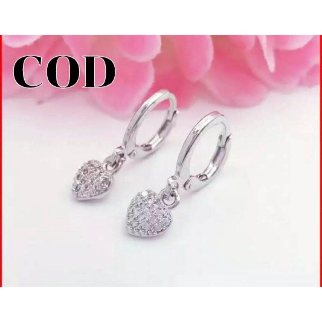 Anting Motif Love permata, Dewasa dan Anak