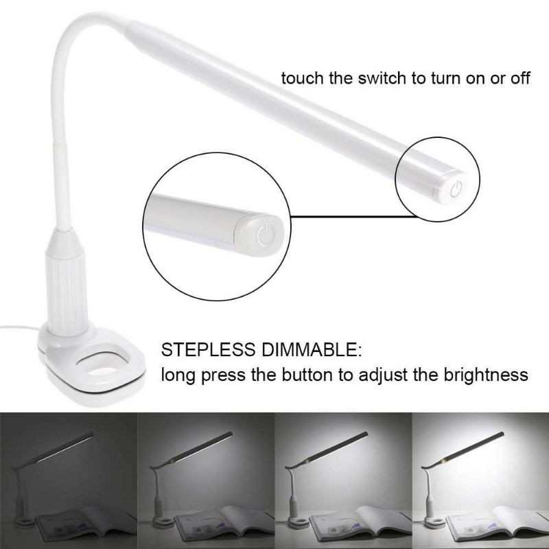 Lampu Meja Lampu Belajar LED Eye Protection Desk Lamp Clip 24 LED 5W