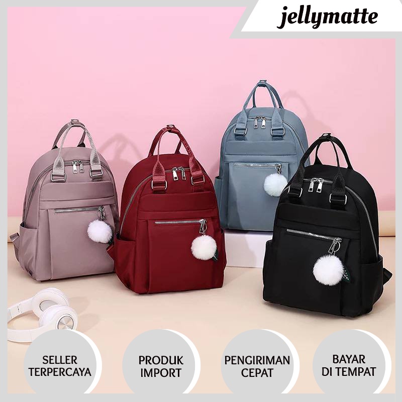 TAS RANSEL BACKPACK WANITA FASHION KOREA IMPORT 3128 ANTI AIR SEKOLAH KULIAH KERJA TERBARU  CITAYAM WEEK JAKARTA