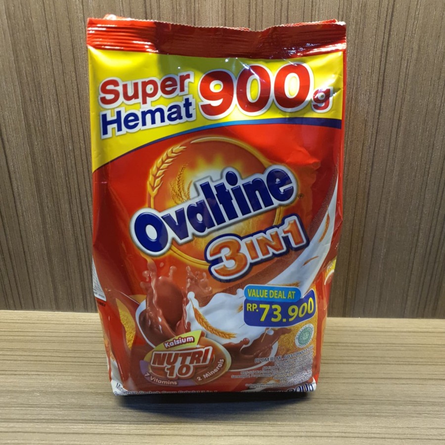 

Ovaltine 3 In 1 Susu Bubuk Coklat 3 in 1 Nutri 10 Halal 900 Gr