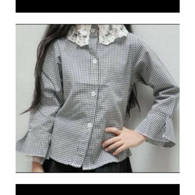baju kemeja anak perempuan import