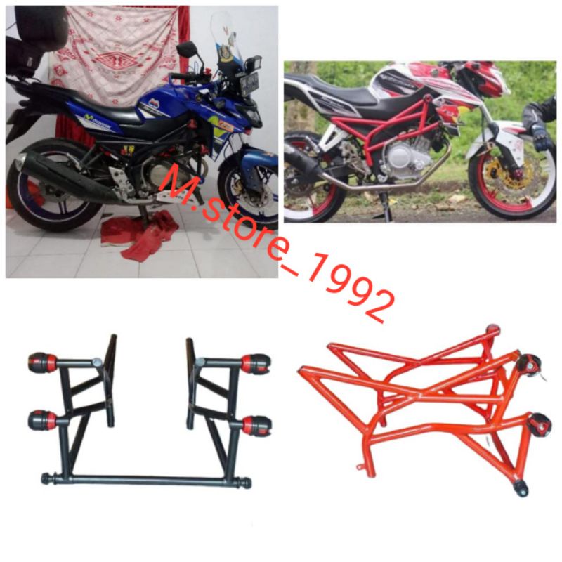 Tubular yamaha vixion old, nva nvl plus jalu slider agna pelindung bodi motor vixion crashbar vixion