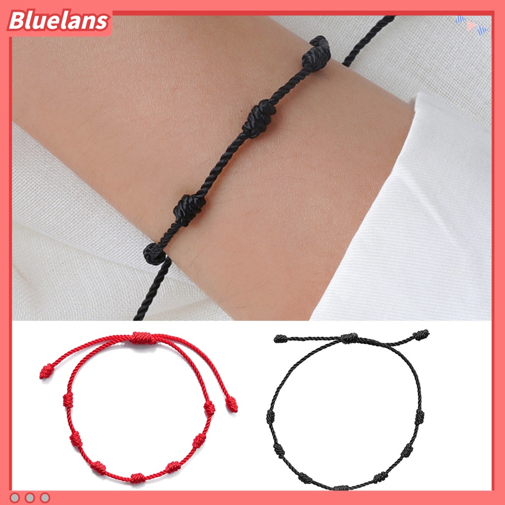 Gelang Tali Kepang 7 Simpul Kuat Dapat Disesuaikan Gaya Klasik Untuk Unisex