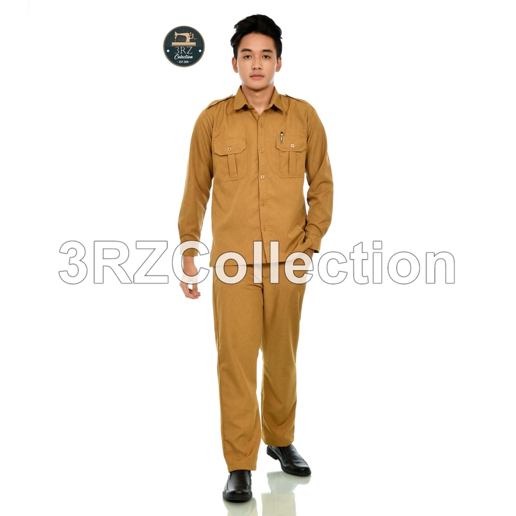 Seragam Pns Pria Lengan Panjang Baju Dinas Pemda Baju Pns Khaki Tua Baju Pemda Pria Seragam Guru