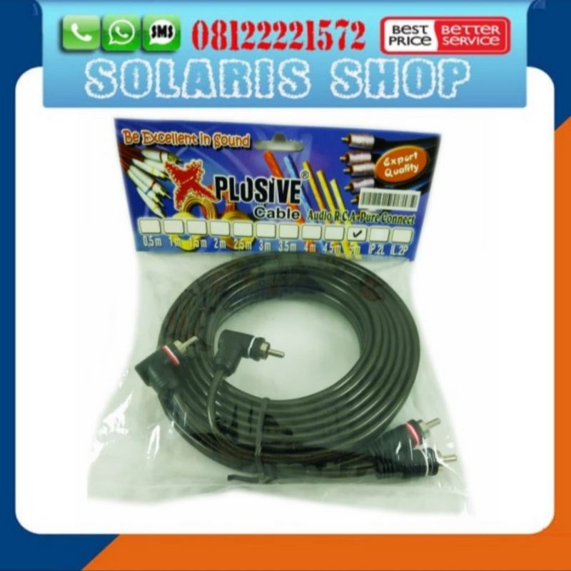 Kabel Audio Jack RCA to RCA 5 M/Kabel RCA Audio Mobil Premium Quality