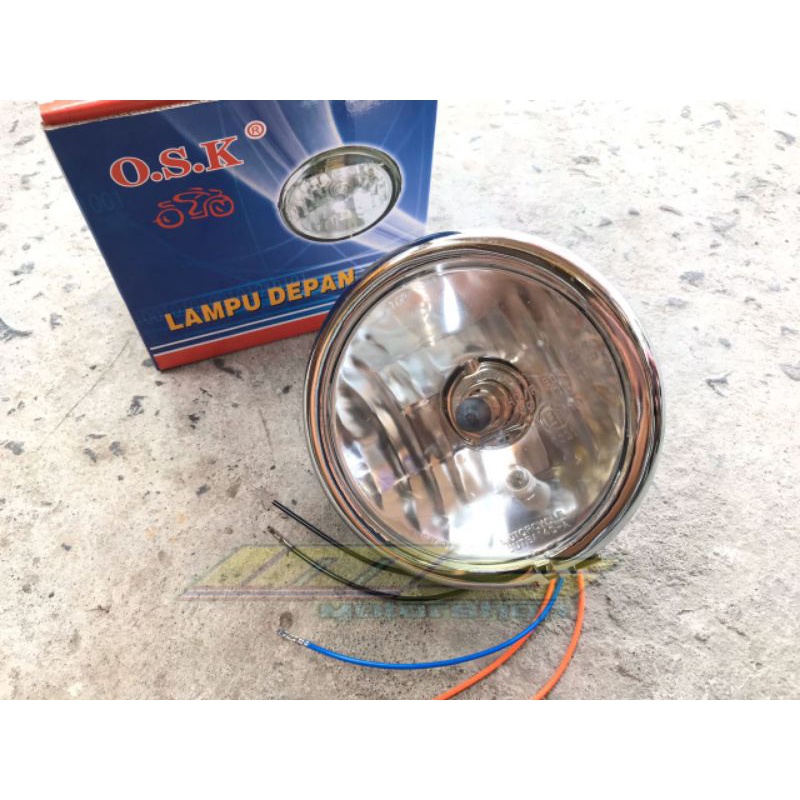 Lampu depan CB pesek bulat lampu depan jute osk