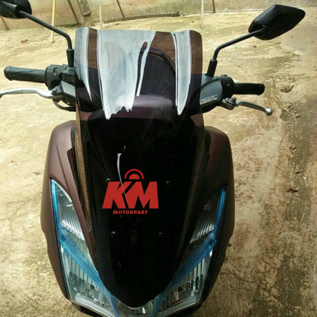 Visor Windshield Lexi Variasi Panjang 51 cm Tebal 3 mm Hitam dan Bening