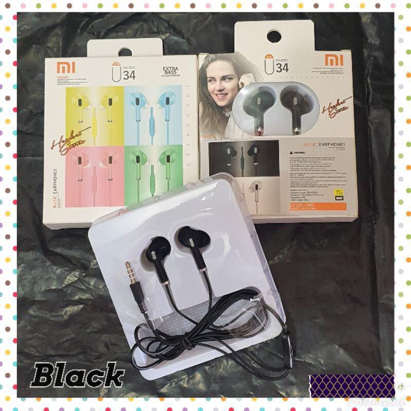 Handsfree /Headset Macaron U34 Headset Oppo Vivo Xiaomi Samsung Handsfree Termurah