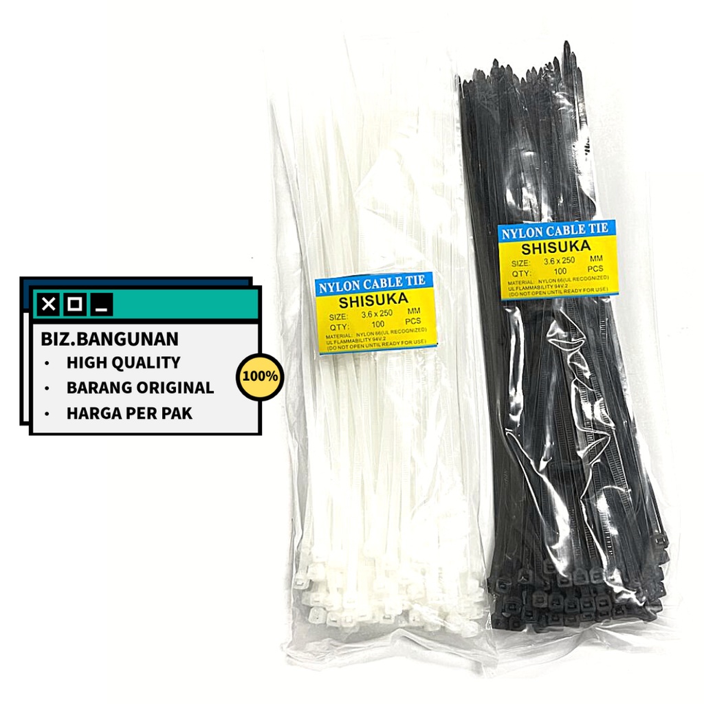 KABEL TIES  3.6 X 250MM (ISI 100) - CABLE TIE TIS 25 CM 250MM