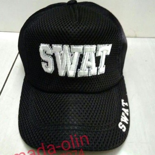 Topi Jaring SWAT Hitam|Topi SWAT hitam|Topi pria