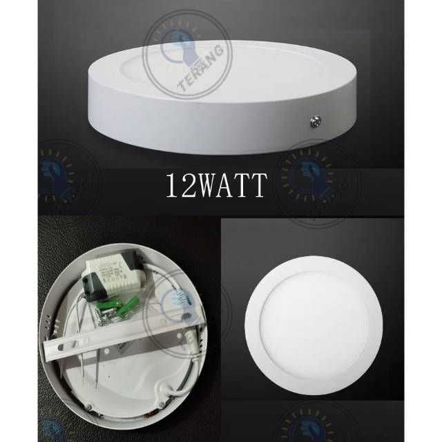  Lampu  downlight led  panel OB bulat  12watt outbow 12 w 