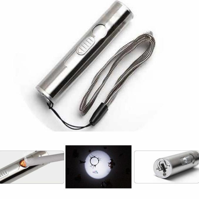 XIONGWEI Korek Api Elektrik USB + Senter LED