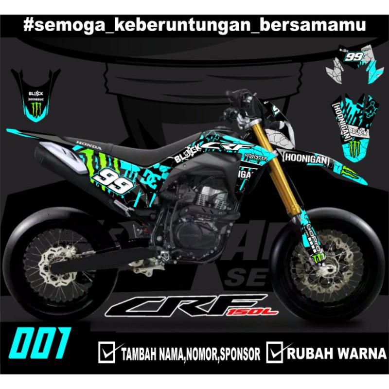 Sticker setiker stiker decal CRF 150 L- minimalis Fullbody-Dekal stiker CRF 150 L Trail Supermoto