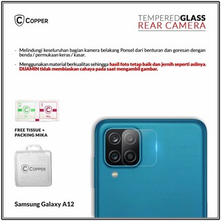 Samsung A12 - COPPER Tempered Glass Kamera