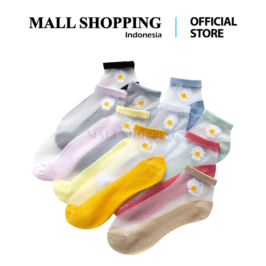 (COD) Kaos Kaki Wanita Pendek Kaos Kaki Transparan Elastis MALL SHOPPING